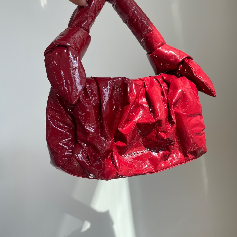 Puffy red mini bag